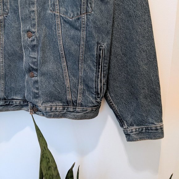 Vintage Original Red Label Levi's oversized 80s Jeans Jacket M - Picture 3 of 5